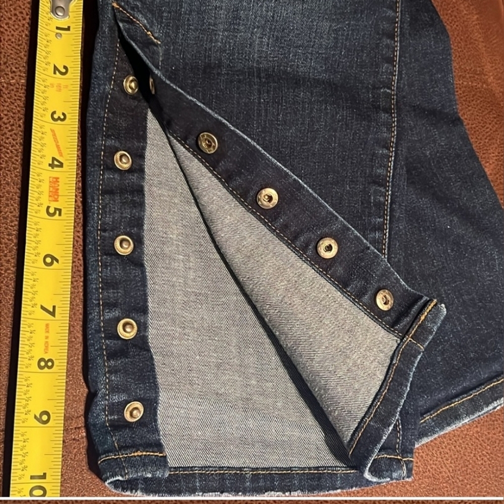 Frame Denim Le High straight  snap away Meribel split hem ankle ! Euc !